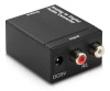 Адаптер - переходник, аудио-преобразователь с RCA (тюльпаны) на оптику (Toslink/SPDIF), черный