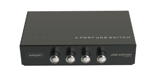 Адаптер - переключатель - свитч USB-B - USB2.0 для подключения принтера или сканера к четырем ноутбукам или компьютерам, mod MT-1A4B-CF, черный Адаптер - переключатель - свитч USB-B - USB2.0 для подключения принтера или сканера к четырем ноутбукам или компьютерам, mod MT-1A4B-CF, черный