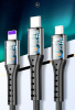 Универсальный зарядный кабель 3-в-1 USB Type-C - Lightning - MicroUSB, 5А, 1.2 метра, черный