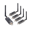 Удлинитель сигнала HDMI v1.4 по Wi-Fi до 150 метров, активный, FullHD 1080p, комплект 1 передатчик + 4 приемника, алюминий