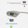 Адаптер - переходник USB3.1 Type-C - Mini DisplayPort, серебро