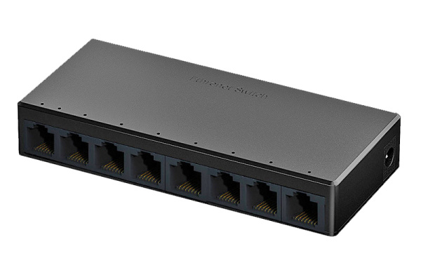 Сетевой хаб - коммутатор LAN - разветвитель RJ45 на 8 портов 10/100 Мбит/с, черный Сетевой хаб - коммутатор LAN - разветвитель RJ45 на 8 портов 10/100 Мбит/с, черный