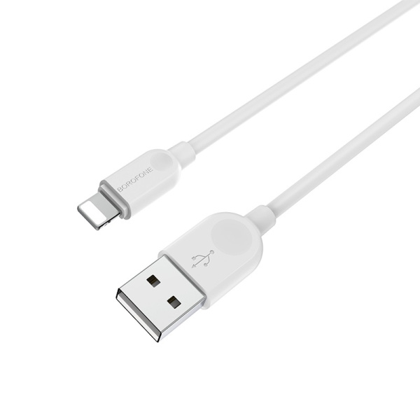 Зарядный USB дата кабель BOROFONE BX14 Lightning, 2.4A, 3м, белый Зарядный USB дата кабель BOROFONE BX14 Lightning, 2.4A, 3м, белый