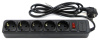 Сетевой фильтр 5bites SP5B-130 5S, 3х0.75мм2, 3м, черный