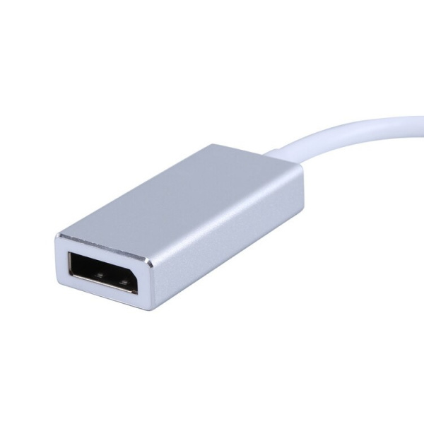 Адаптер - переходник USB3.1 Type-C - DisplayPort, серебро Адаптер - переходник USB3.1 Type-C - DisplayPort, серебро