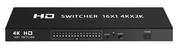 Переключатель - свитч HDMI 16x1, UHD 4K 30Hz Переключатель - свитч HDMI 16x1, UHD 4K 30Hz
