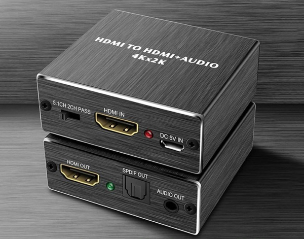 Адаптер - переходник HDMI - HDMI 4K - оптика (Toslink/SPDIF) - jack 3.5mm (AUX) Адаптер - переходник HDMI - HDMI 4K - оптика (Toslink/SPDIF) - jack 3.5mm (AUX)