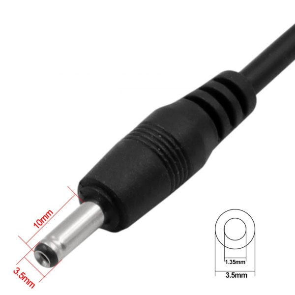 Кабель питания DC3.5*1.35mm - USB 5V1A, 1 метр Кабель питания DC3.5*1.35mm - USB 5V1A, 1 метр