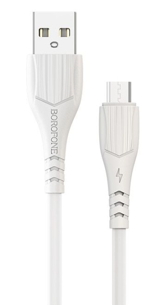 Зарядный USB дата кабель BOROFONE BX37 MicroUSB, 2.4A, 1м, белый Зарядный USB дата кабель BOROFONE BX37 MicroUSB, 2.4A, 1м, белый