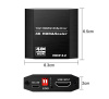 Сплиттер - разветвитель 1×2 HDMI 2.0b – 4K 60Гц, HDCP 2.2, HDR, Scaler (EDID), алюминий, черный
