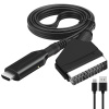 Кабель - переходник HDMI на SCART, черный