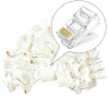 Коннектор RJ45 CAT-5E, пластик, прозрачный, комплект 100 шт