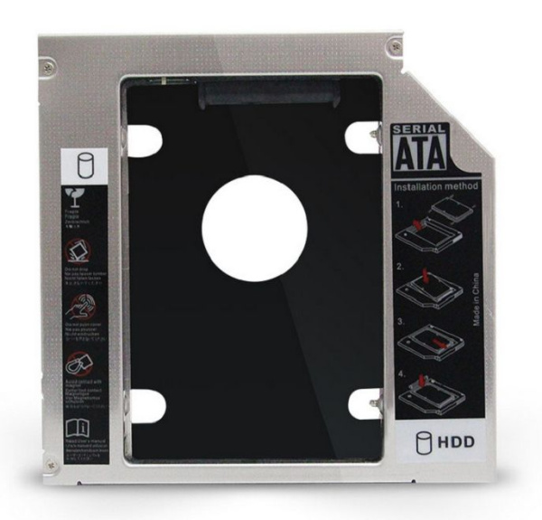 Адаптер SATA III - внутренний корпус для SSD/HDD для ноутбука - optibay (оптибей), 9.5мм, металлический Адаптер SATA III - внутренний корпус для SSD/HDD для ноутбука - optibay (оптибей), 9.5мм, металлический