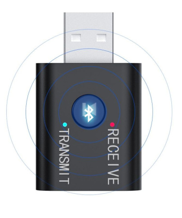 Беспроводной аудио адаптер TR Bluetooth v5.0 RX/TX, черный