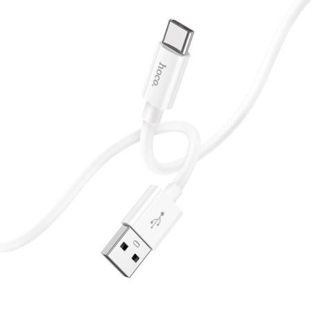 Зарядный USB дата кабель HOCO X87 Type-C, 3.0A, 1м, белый