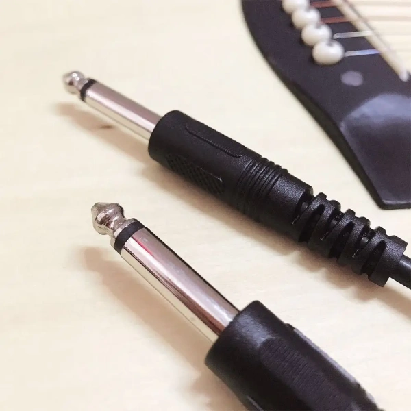 Кабель jack 6.35mm (AUX), папа-папа, 10 метров, черный Кабель jack 6.35mm (AUX), папа-папа, 10 метров, черный