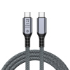 Кабель USB4.0 Type-C чип E-Marker, 8K 60Гц / 4K 144Гц, 40 Гбит/с, PD 240W (48V/5A), поддержка Thunderbolt 3/4, 1 метр