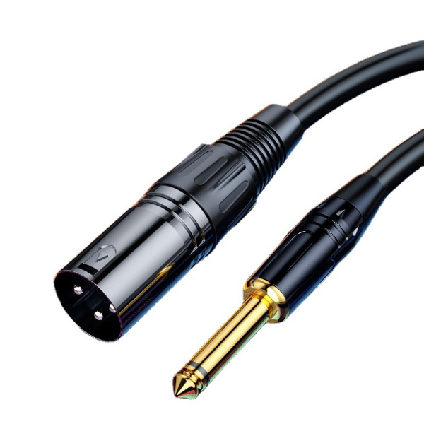 Аудиокабель микрофонный jack 6.35mm - XLR двухжильный для микшера, караоке, папа-папа, 15 метров, черный Аудиокабель микрофонный jack 6.35mm - XLR двухжильный для микшера, караоке, папа-папа, 15 метров, черный