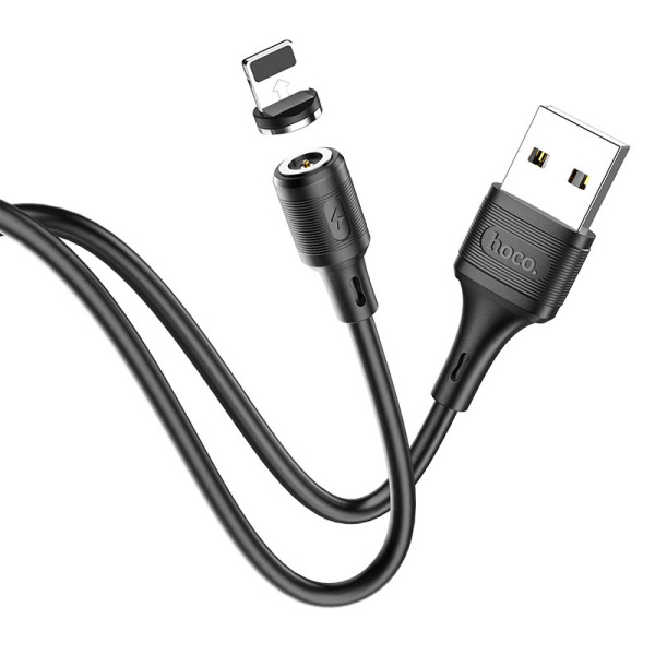 Зарядный магнитный USB дата кабель HOCO X52 Lightning, 2.4A, 1м, черный Зарядный магнитный USB дата кабель HOCO X52 Lightning, 2.4A, 1м, черный