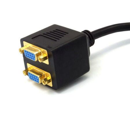 Адаптер - разветвитель - сплиттер 1×2 VGA, пассивный, черный