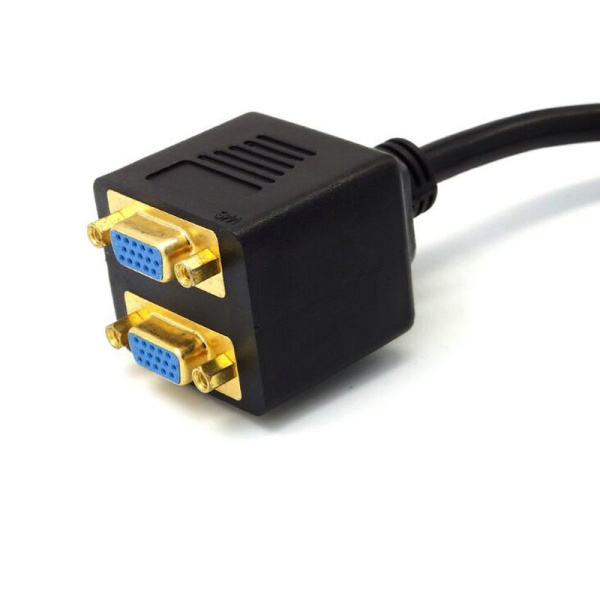 Адаптер - разветвитель - сплиттер 1×2 VGA, пассивный, черный Адаптер - разветвитель - сплиттер 1×2 VGA, пассивный, черный