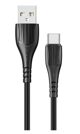 Зарядный USB дата кабель BOROFONE BX37 Type-C , 3.0A, 1м, черный