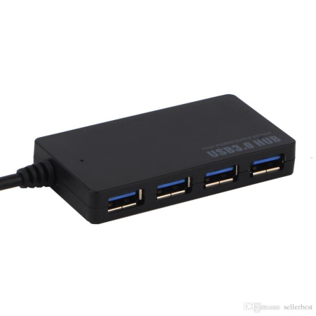Хаб - концентратор USB3.0 - 4х USB3.0, черный