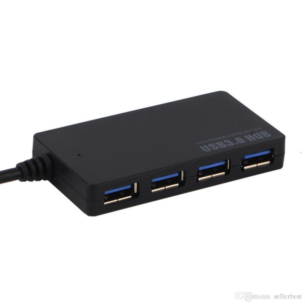 Хаб - концентратор USB3.0 - 4х USB3.0, черный Хаб - концентратор USB3.0 - 4х USB3.0, черный