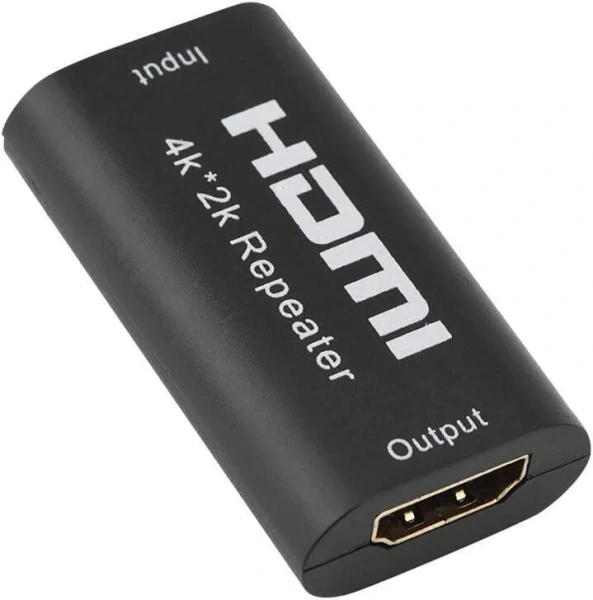 Репитер - повторитель - усилитель сигнала HDMI UltraHD 4K 3D, пассивный, черный Репитер - повторитель - усилитель сигнала HDMI UltraHD 4K 3D, пассивный, черный