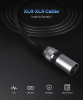 Аудио-кабель XLR (для микрофона, гитары, инструментов), M-F, black, 10 метров