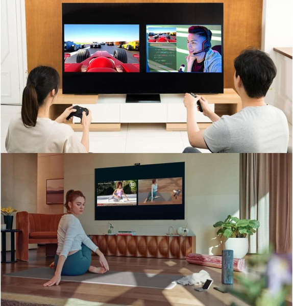 Свитч - делитель экрана HDMI 2х1, RS232, 1080p 60Hz