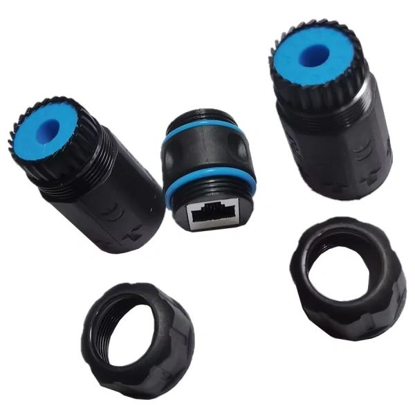 Удлинитель POE экранированный с разъемом RJ45 CAT6 IP68 водонепроницаемый Удлинитель POE экранированный с разъемом RJ45 CAT6 IP68 водонепроницаемый