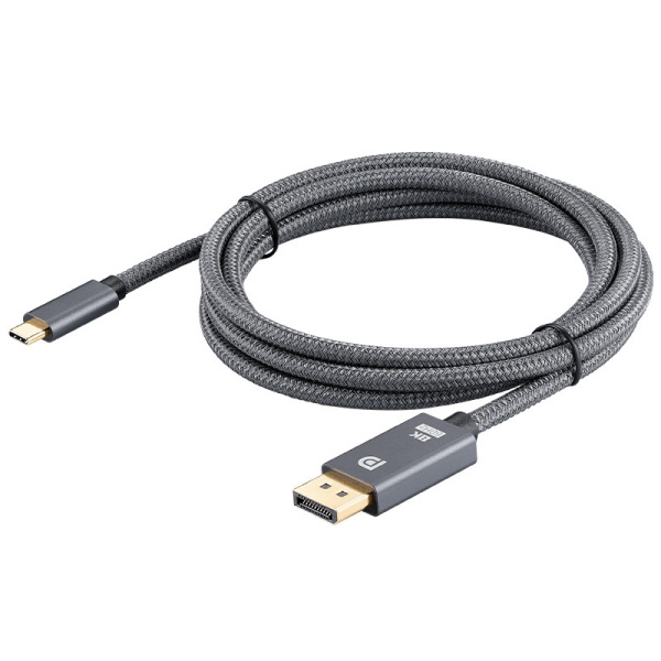 Кабель USB3.1 Type-C - DisplayPort v1.4 (DP1.4), 8K 60Гц / 4K 144Гц / 2K 240Гц, 32.4 Гбит/с, 12 бит, в оплетке, 1.8 метра