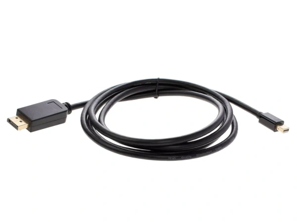 Кабель Mini DisplayPort - DisplayPort 4К, папа-папа, 1,8 метра, черный Кабель Mini DisplayPort - DisplayPort 4К, папа-папа, 1,8 метра, черный