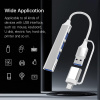 Адаптер - хаб USB3.1 Type-C/USB3.0 Type-A на USB3.0 - 3x USB2.0, серебро