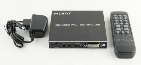 Контроллер видеостены HDMI FullHD на 4 экрана 2x2