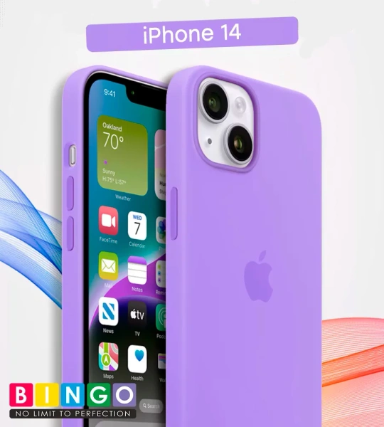 Чехол - бампер для Apple iPhone 14, Bingo Silicone Case, виноградный