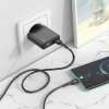 Зарядное устройство сетевое - блок питания HOCO N38, USB Type-C PD20W + USB QC3.0, черный