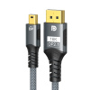 Кабель Mini DisplayPort v2.1 (mDP2.1) – DisplayPort v2.1 (DP2.1)  – 16K 60Гц (DSC) / 8K 120Гц / 4K 240Гц, 54 Гбит/с, HDR, алюминий, оплетка, 1 метр