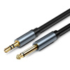 Кабель jack 6.35mm - jack 3.5mm (AUX) PRO, папа-папа, 1 метр, черный