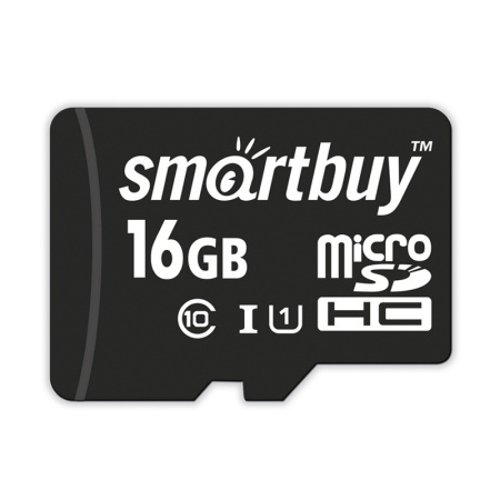 Карта памяти MicroSDHC 16Gb SmartBuy (SB16GBSDCL10-01), класс 10, SD-адаптер