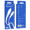 Зарядный USB дата кабель BOROFONE BX85 MicroUSB, 2.4A, 1м, белый