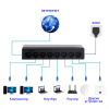 Сетевой хаб - коммутатор LAN - разветвитель RJ45 на 8 портов 10/100 Мбит/с, черный