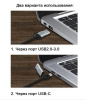Карта видеозахвата USB3.1 Type-C / USB3.0 Type-A - HDMI, ver.02, серый