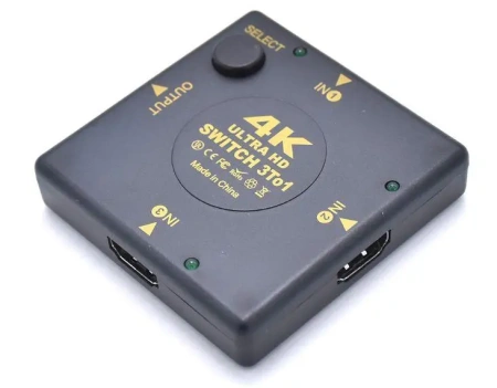 Адаптер - переключатель - свитч 3×1 HDMI, UltraHD 4K 3D, пассивный, черный