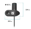 Микрофон Defender MIC-109 (64109), на прищепке, jack 3.5mm, 1,8м, черный