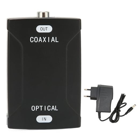 Цифровой преобразователь оптического сигнала в коаксиальный - OPTICAL (spdif, toslink) to COAXIAL, черный