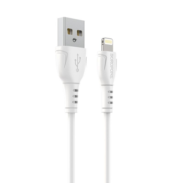 Зарядный USB дата кабель BOROFONE BX51 Lightning, 2.4A, 1м, белый