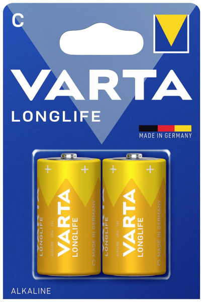 Батарейка - элемент питания VARTA Longlife LR14/C/2BP (бочка маленькая)