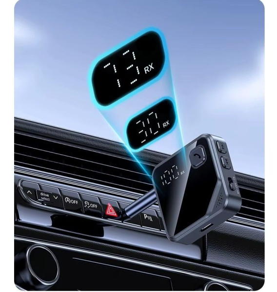 Аудио адаптер Hi-Fi JS13 приемник-передатчик (TX/RX) Bluetooth v5.4 - AUX 3.5мм, для дома и автомобиля, громкая связь (handsfree)
